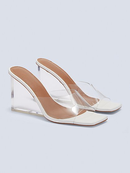 Sacran Clear Wedge Mule - Gabrielle Union Collection - New York & Company