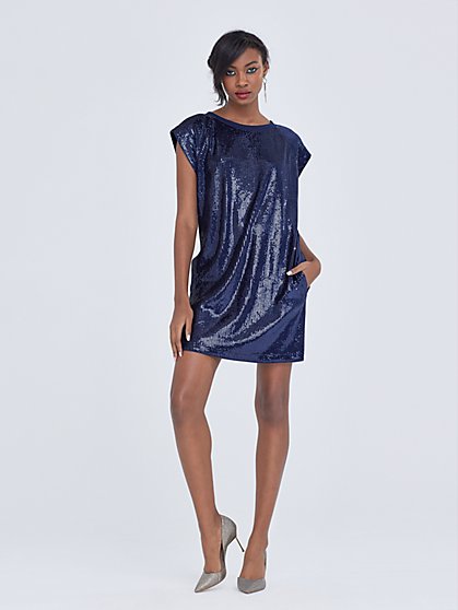 Sequin Shift Dress - Gabrielle Union Collection - New York & Company