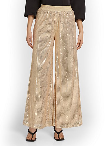 Sequin Wide-Leg Pant - See And Be Seen - New York & Company