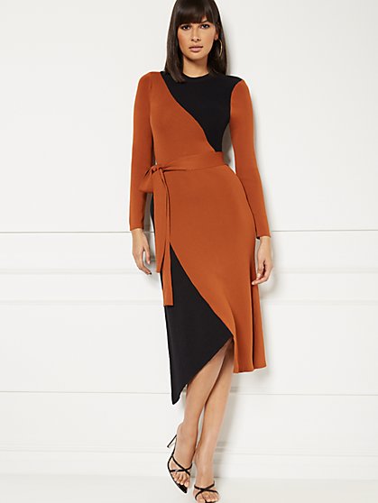 Ny C Sheena Colorblock Sweater Dress Eva Mendes Collection