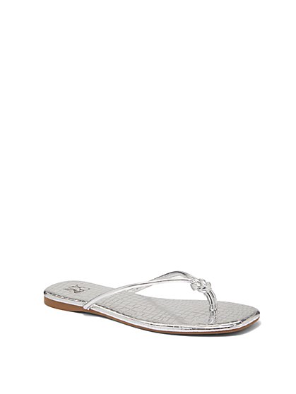 Shimmer Knot Flip-Flop Sandal - New York & Company