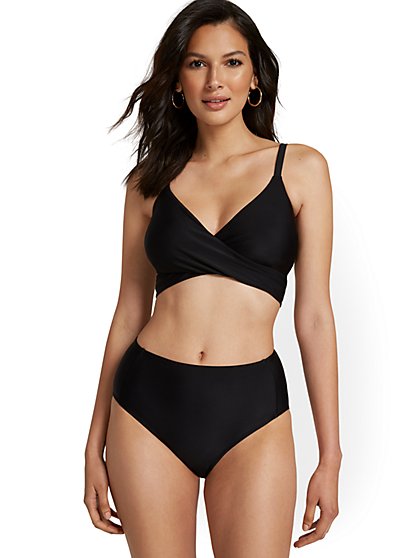 Side Cutout Wrap Bikini Top - NY&C Swimwear - New York & Company