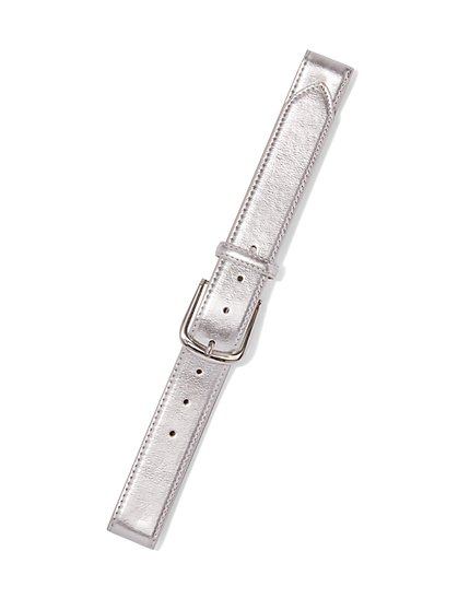 Silver Metallic Belt - New York & Company