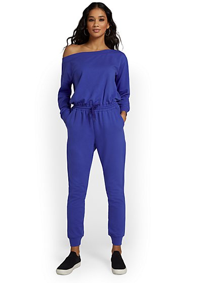 Slouchy French Terry Jumpsuit - New York & Company