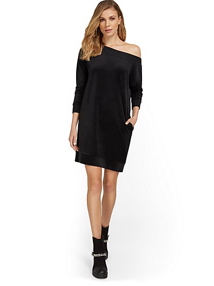 Slouchy Velour Dress - Dreamy Velour Collection - New York & Company