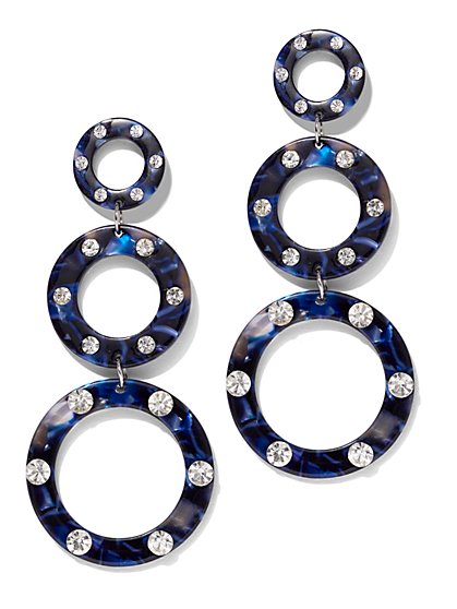 Women S Earrings New York Company Sparkling Circular Drop Earring New York Company