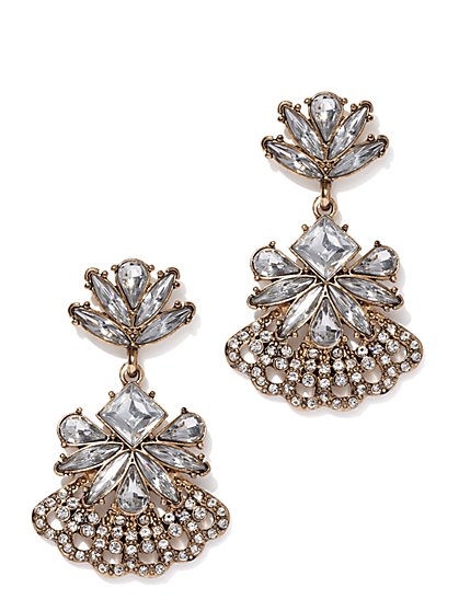 Yellow Women S Earrings New York Company Sparkling Goldtone Drop Earring New York Company
