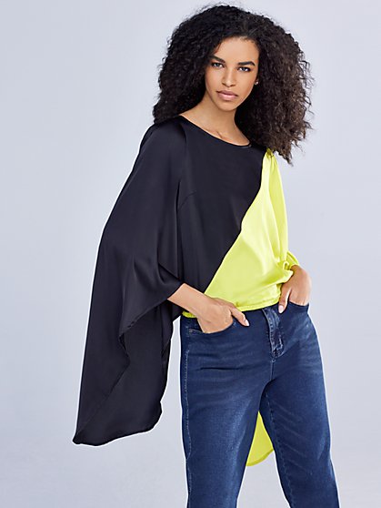 Spliced Flutter-Sleeve Top - Gabrielle Union Collection - New York & Company