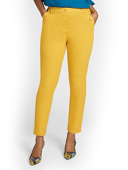 Straight-Leg Button-Waist Ankle Pant - NY&Chic Collection - New York & Company
