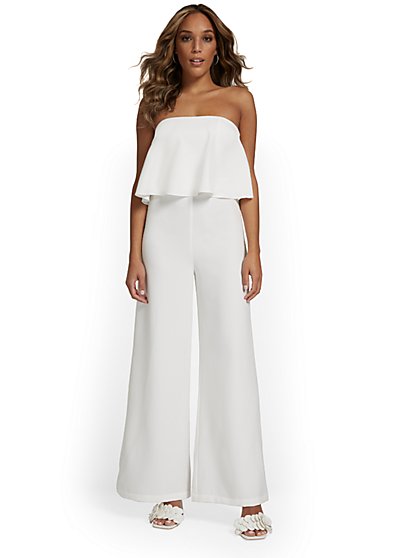 Strapless Crepe Jumpsuit - Do+Be - New York & Company
