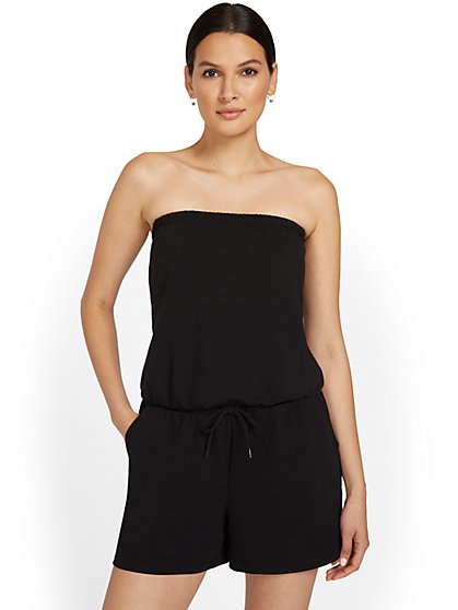 Strapless French Terry Top - New York & Company