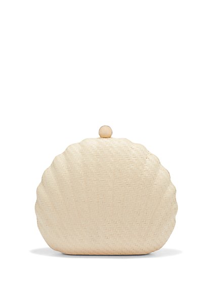 Straw Clamshell Clutch - Urban Expressions - New York & Company