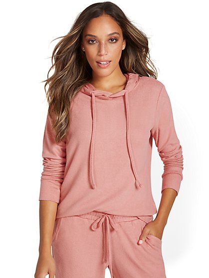 Super-Soft Knit Pullover Hoodie - New York & Company