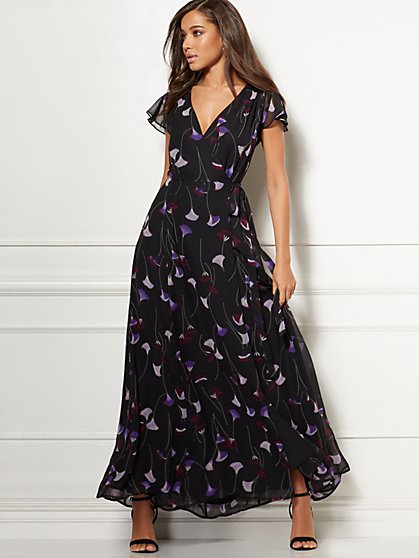 Ny C Tall Allison Wrap Maxi Dress Eva Mendes Collection