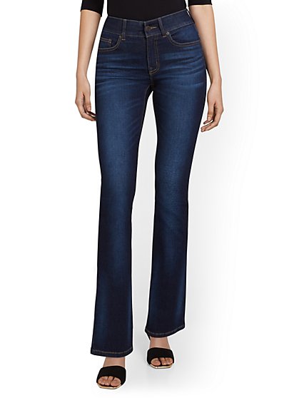 Tall Mya Curvy High-Waisted Bootcut Jeans - Dark Wash - New York & Company