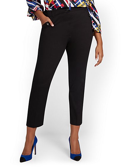 Tall Straight-Leg Button-Waist Ankle Pant - NY&Chic Collection - New York & Company