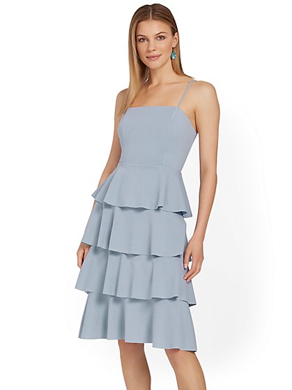 Tiered Crepe Midi Dress - 4Sienna - New York & Company