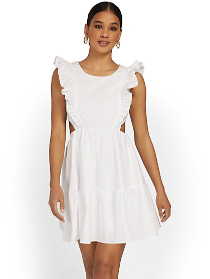 Tiered Scoopneck Ruffle Dress - In The Beginning - New York & Company