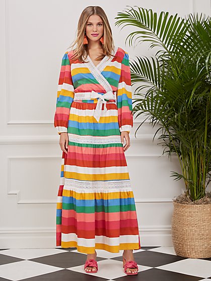 Tiered Stripe Maxi Skirt - New York & Company