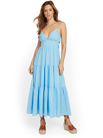 Tiered V-Neck Maxi Dress - In The Beginning - New York & Company