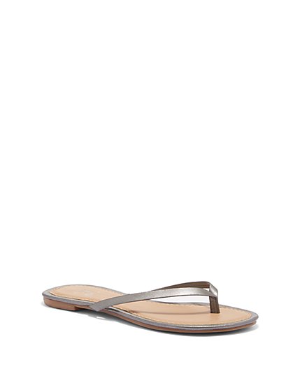 Trimmed Flip-Flop Sandal - New York & Company