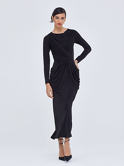 Twist-Front Draped Sheath Dress - Gabrielle Union Collection - New York & Company
