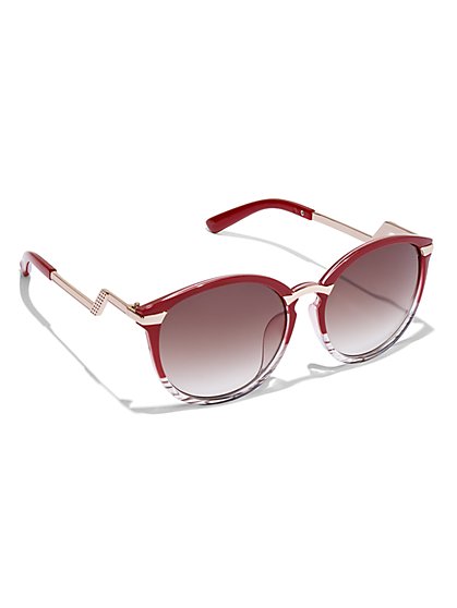 Two-Tone Angled Sunglasses - New York & Company