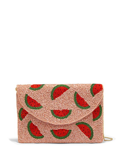 Watermelon-Beaded Clutch - La Chic Designs - New York & Company