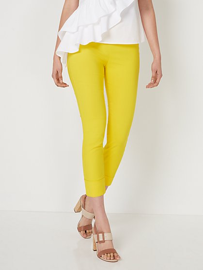 yellow dress pants