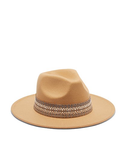 Woven-Band Panama Hat - Fame Accessories - New York & Company