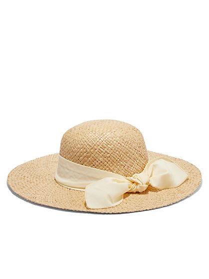 Woven Raffia Bow Sun Hat - San Diego Hat Co. - New York & Company