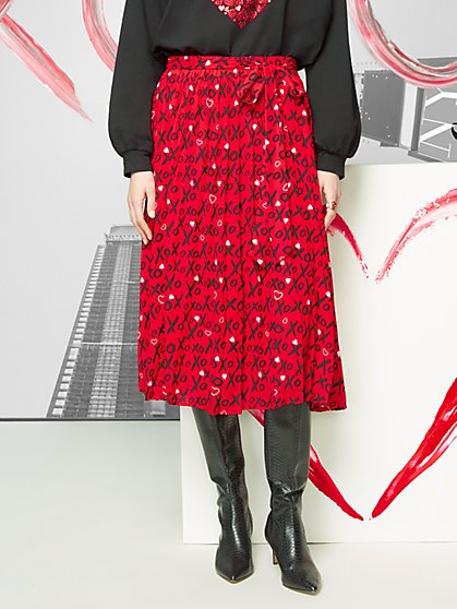 XOXO Belted Midi Skirt - New York & Company