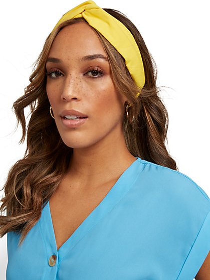 Yellow Soft Twist Headband - New York & Company