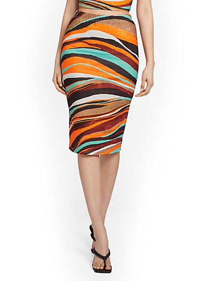 Zebra-Print Pencil Skirt - New York & Company