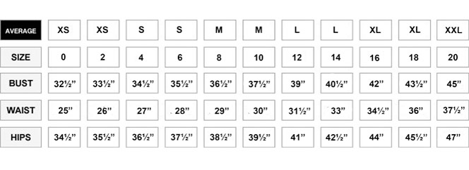 Size Chart for Women's Clothing | New York & Company