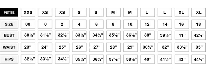 Size Chart for Women's Petite Clothing | New York & Company